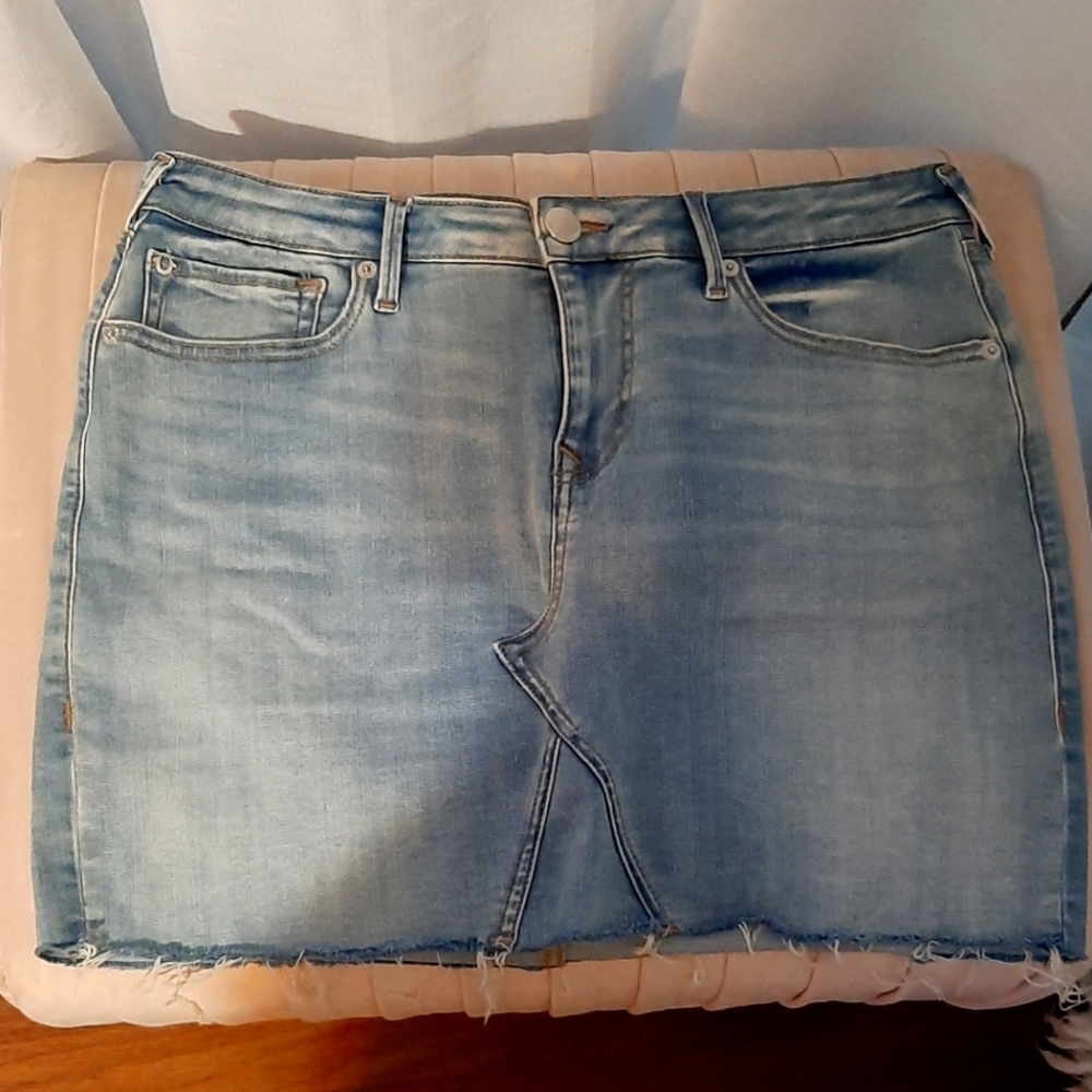 Women's size 31 True Religion denim mini skirt